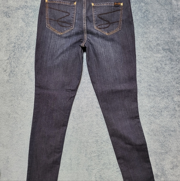 Seven7 Denim - Seven7 Tummyless High Rise Skinny Women's 6 Blue Jeans Dark Wash Pants Stretch
